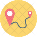 Travel Distance Location Pins Location Pointers Icon