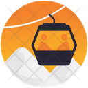 Traveling By Chairlift Enjoying Landscape Chair Lift Icon