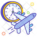 Travelling Time Flight Aeroplane Icon