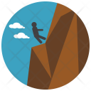 Mountian Climbing Trekking Icon