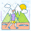 Trekking Poles Icon