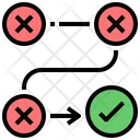 Trial And Error Icon - Download in Colored Outline Style