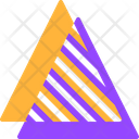 Triangle Details Purple And Orange Icon