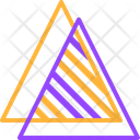 Triangle Pattern Purple And Orange Icon