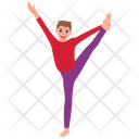Triangle Pose Yoga Pose Flexible Figure Icon