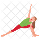 Triangle Pose Yoga Pose Flexible Figure Icon