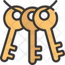 Triple Key Key Vintage Key Icon