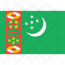 Turkmenistan Flag World Icon
