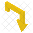 Turn Down Arrow Icon