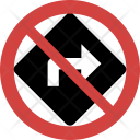 Turn Right Not Allowed Icon