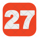Twenty Seven Number Twenty Seven 27 Icon