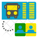Two Bus Ticket Icon