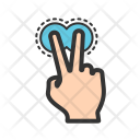 Two Fingers Double Icon