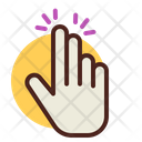 Two Fingers Touch Hand Gesture Icon