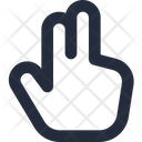 Gesture Two Fingers Up Icon