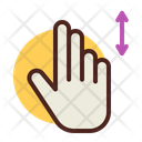 Two Fingers Updown Hand Gesture Icon