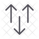 Two up one down arrows  Icon
