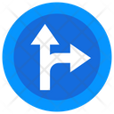 Two Way Road Road Direction Symbol Sign Board Icon