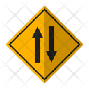 Two Ways Regulation Road Signs Icon