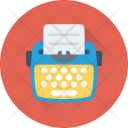 Typewriter Typing Stenographer Icon