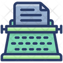 Typewriter Machine Copywriter Composing Novel Icon