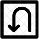 U Turn Shape Icon