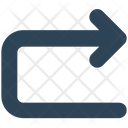 U Turn Right  Icon