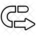 U Turn Right  Icon