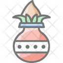 Kalasha Pot Mango Leaves New Year Celebration Icon