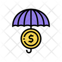 Coin Umbrella Safe Icon