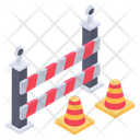 Under Construction Barrier Barricade Construction Banner Icon