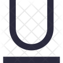 Underline Letter Alphabet Icon