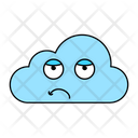 Unhappy Cloud Sad Cloud Cloud Emoji Icon