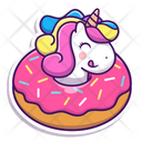 Unicorn Donut Icon