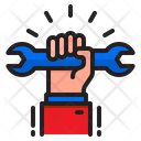 Union Wrench Hand Icon