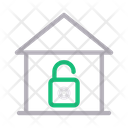 Unlock House Security Icon