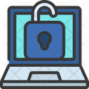 Unsecured Laptop Icon