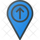 Up Pin Geolocation Icon