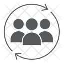 Update team solution business rotating arrow person teamwork  Icon