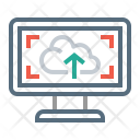 Upload Cloud Computer Icon