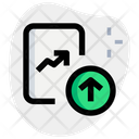 Upload Analytics Chart Line Chart Upload Analysis Growth Icon