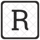 Uppercase R Alphabet Icon