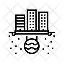 Urban Drainage Line Icon