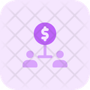 User Hierarchy Two People Money Structure Connection Icon