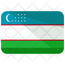 Uzbekistan Flag Country Icon