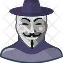 V Mask Smile Icon