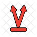 V Shape Arrows  Icon