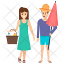 Beach Vacations Holidays Icon