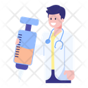 Injection Syringe Vaccination Doctor Icon