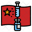 Vaccine China Flag Icon